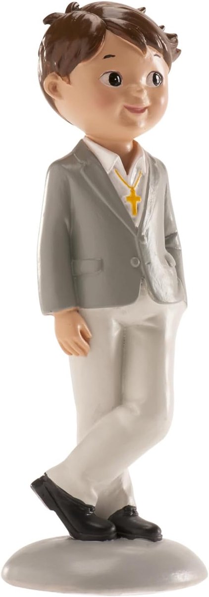 dekora Decoratieve figuur voor de eerste communie voor kinderen, van hars, taartdecoratie, 15 cm hoog, origineel en gedetailleerd ontwerp, geschikt voor contact met levensmiddelen