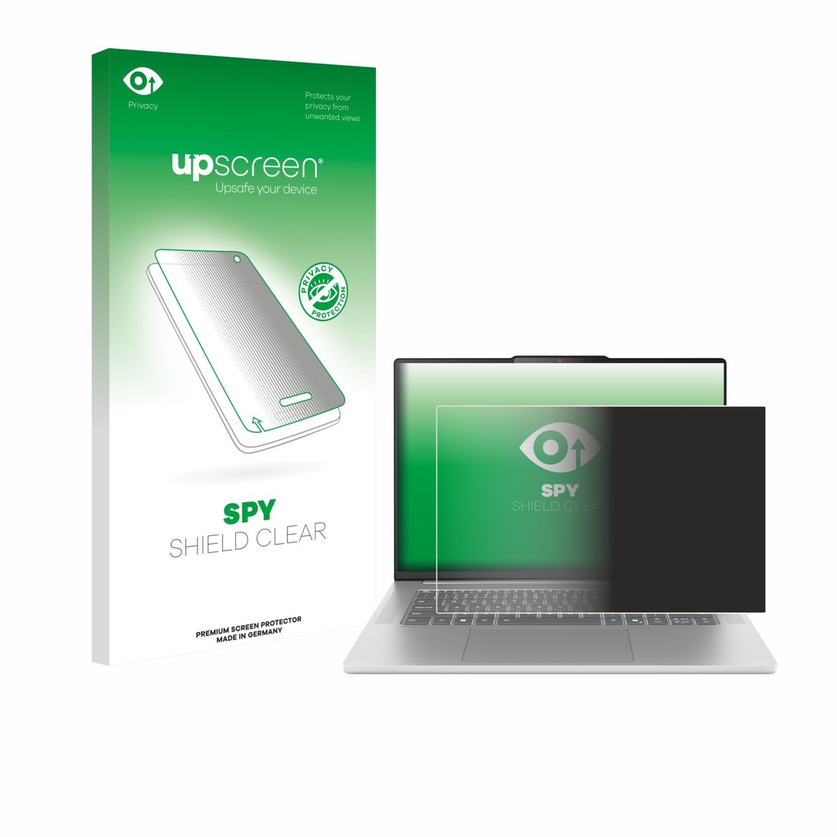 upscreen - privacy screenprotector voor Lenovo IdeaPad Slim 5 Gen 10 15.3" - Folie Beschermfolie Blauwlichtfilter