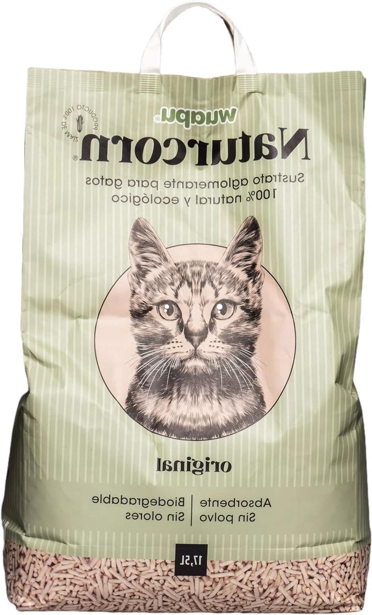 Natuurlijke Kattenbakvulling - Kattenzand Maïs - Hygiënisch Huisdier - Klonterend en Composteerbaar - 17.5 L - Natuurlijk