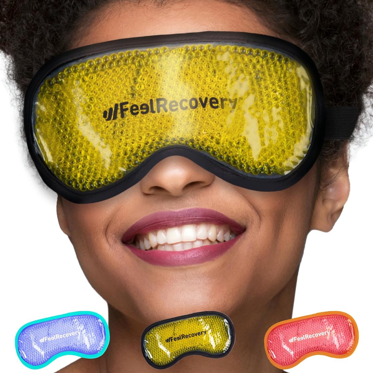 Gel Oogmasker Koud en Warm (21x11 cm) - Slaapmaskers met Gel Bolletjes - Verkoelend en Ontspannend - ShopVlot