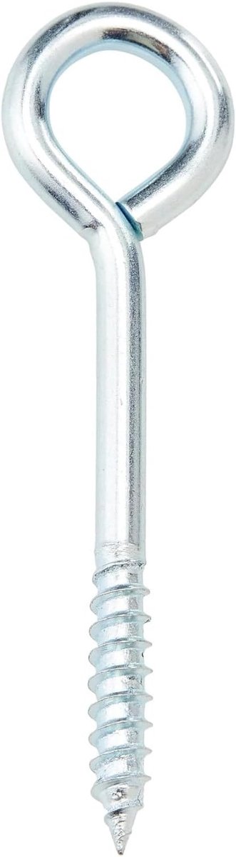 BH04760 75mm BZP (3") stalen schroef in wijnstok ogen - Pack van 50 - zilver