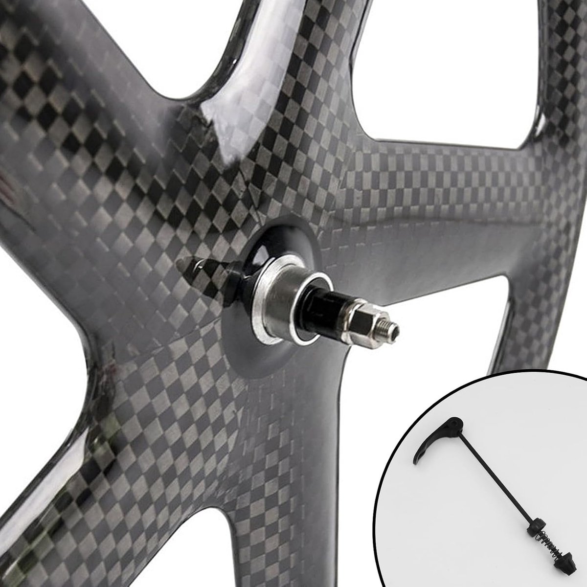 2 stuks fiets-snelspanners, voor en achterwiel, snelspanners, Quick Release fietsassen, set, bikycle, Quick Release, MTB, snelspanner met 1 reparatiegereedschap