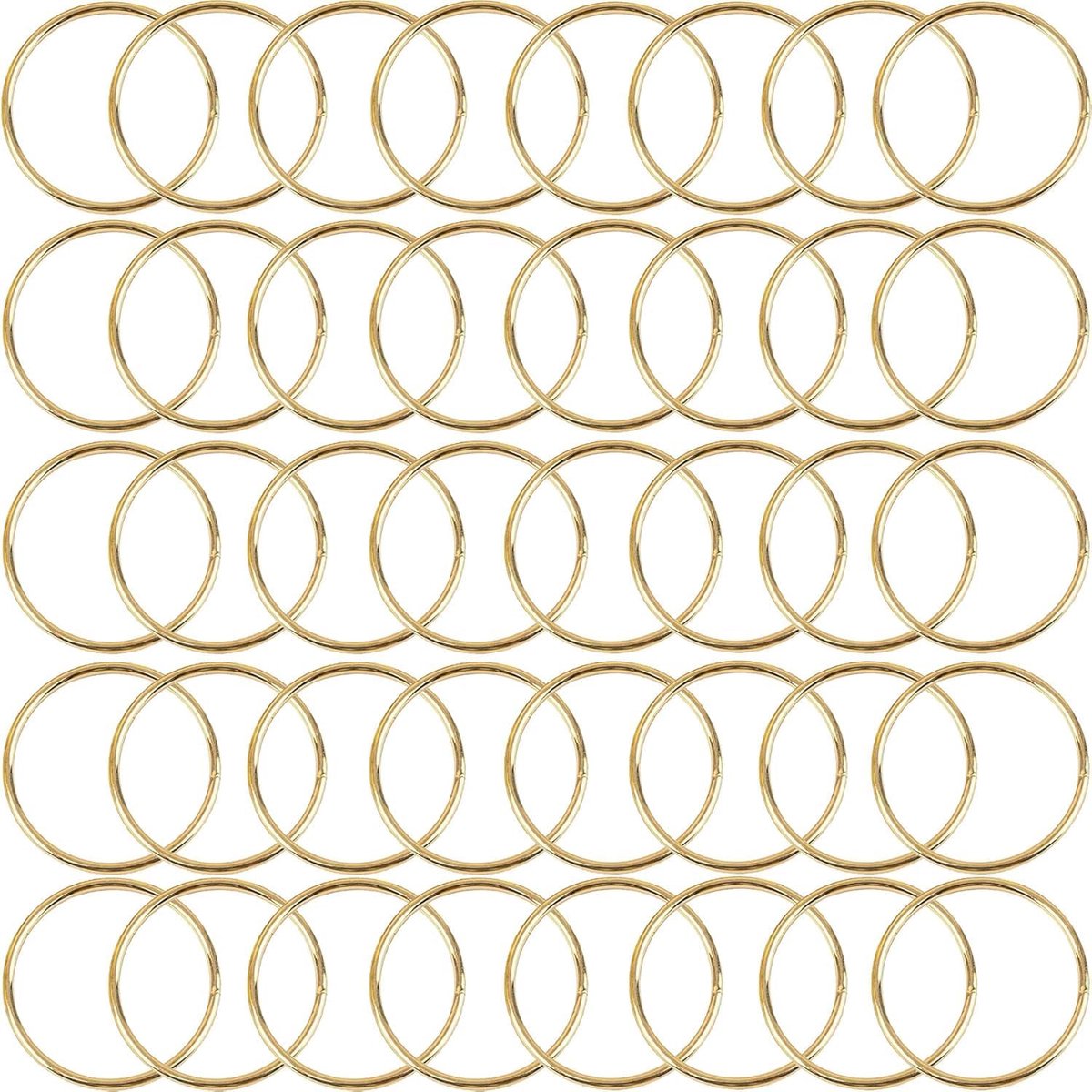 40 stuks metalen ringen om te knutselen, 5 cm metalen ringen, draadringen, decoratieve ringen, macramé, accessoires, decoratieve metalen ringen om op te hangen, voor dromenvanger, ring