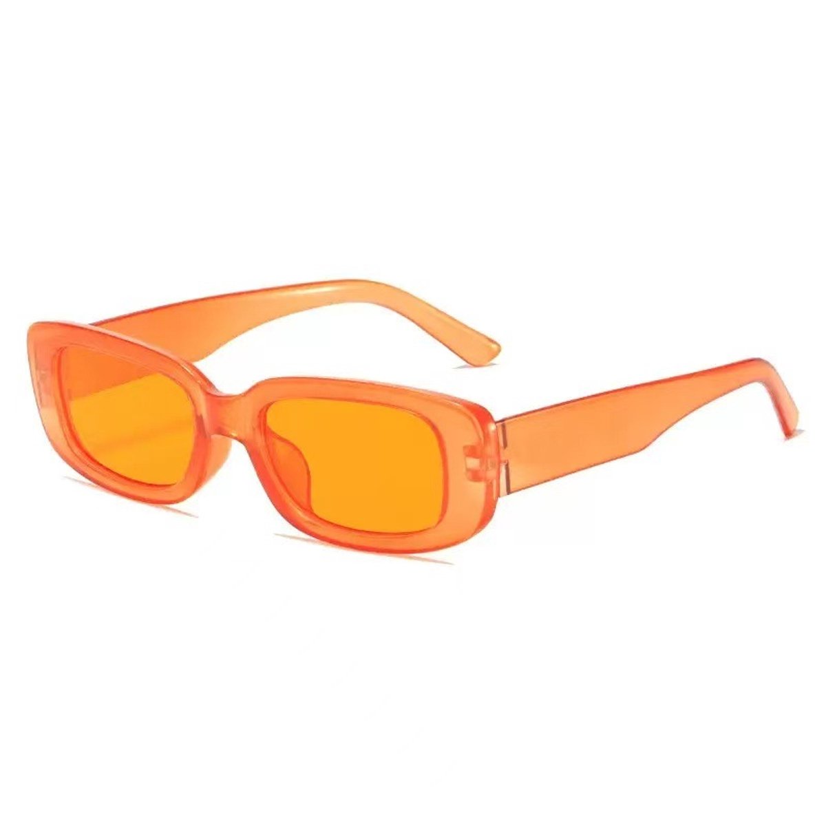Oranje Zonnebril - Koningsdag Zonnebril - Rave Zonnebril - Koningsdag Bril - Rechthoekig - Accessoires voor Koningsdag - Oranje accesoires - EK/WK verkleed accessoires - voor Festivals,Koningsdag,Carnaval - Oranje