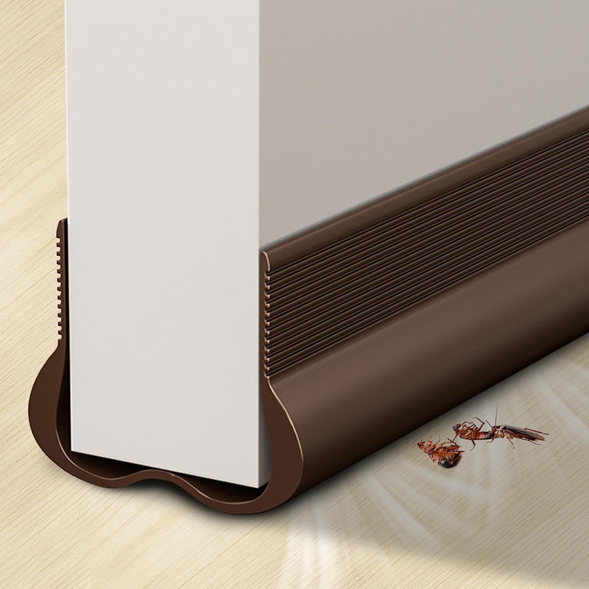 Deurtochtstopper 93 cm - Deurafdichting Onder Deur - Tochtstrip Deur - Deurtochtstopper PVC - Geluidsisolatie - Stofstopper - Bruin
