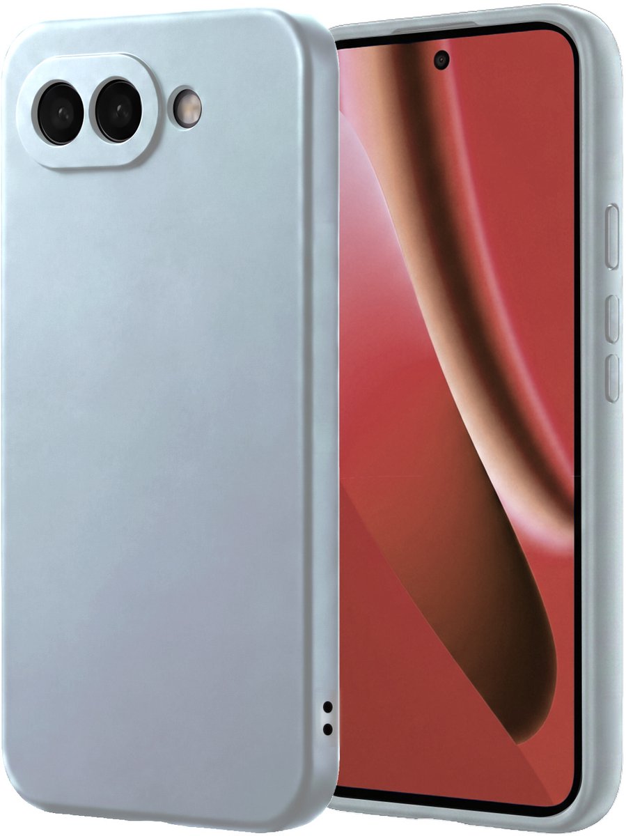 Hoesje - Geschikt voor Google Pixel 10a - Sterk & Shockproof - Hoes Cover - Siliconen Case - Lichtblauw