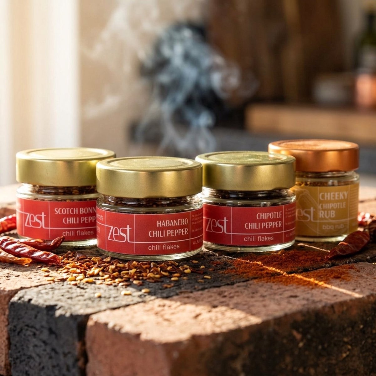 ZEST Fiery Trio Deluxe – Pittige Chili Kruidenset (4-Pack)