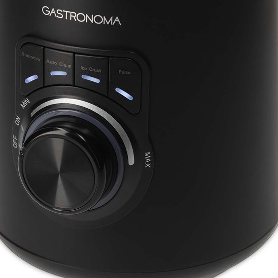 Gastronoma Blender - 1500W - 1,5L glazen kan - Variabele snelheid - Pulsfunctie - Smoothie-, ijscrush- en zelfreinigingsfunctie - Zwart van Gastronoma — afbeelding 5
