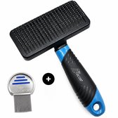 Brosse professionnelle pour chat et brosse pour chien - Épilateur pour animaux de compagnie - Peigne pour chat et peigne pour chien en 1 - Épilateur pour chat