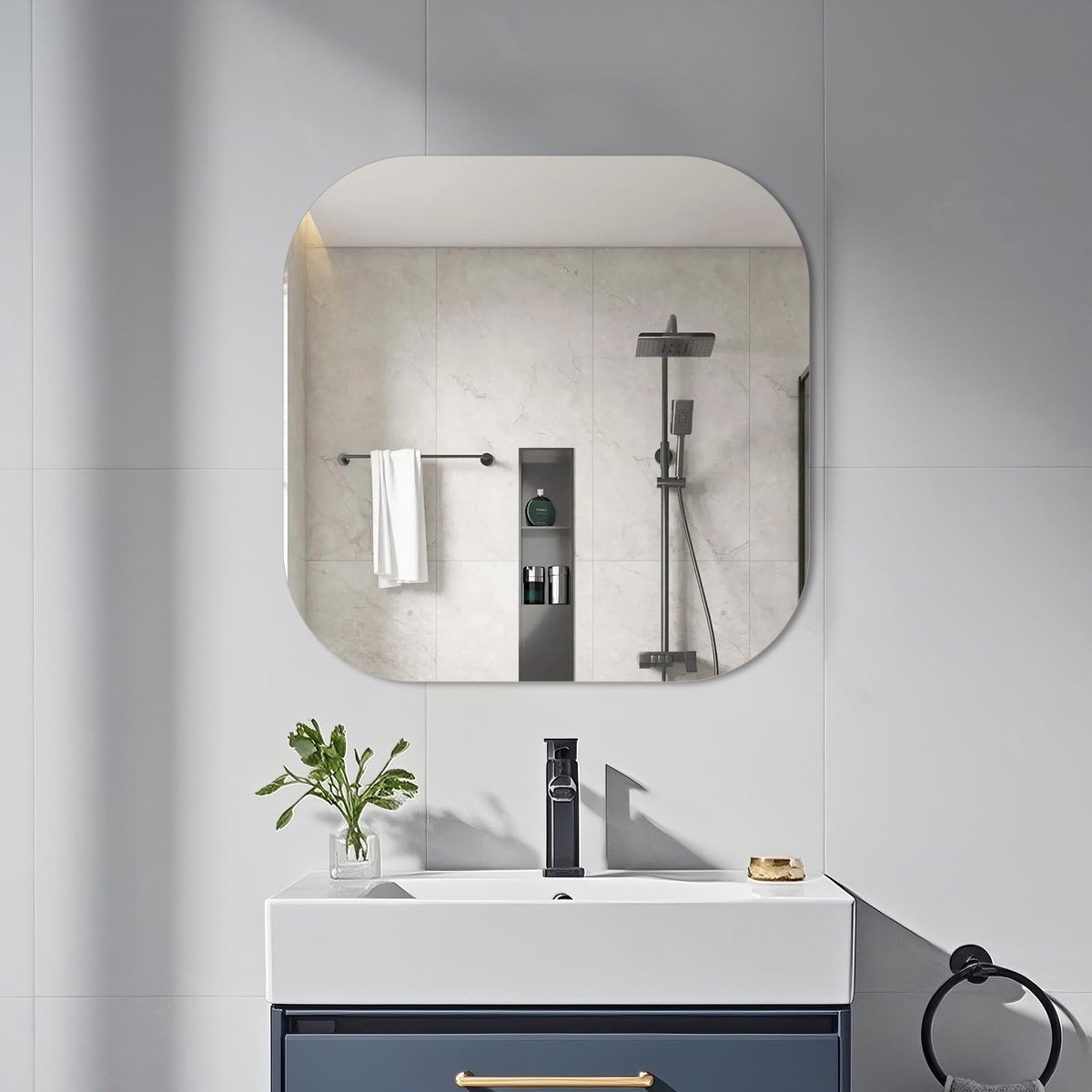 Omgoods - Frameloos Wandspiegel 50 x 50 cm met Veiligheidsglas