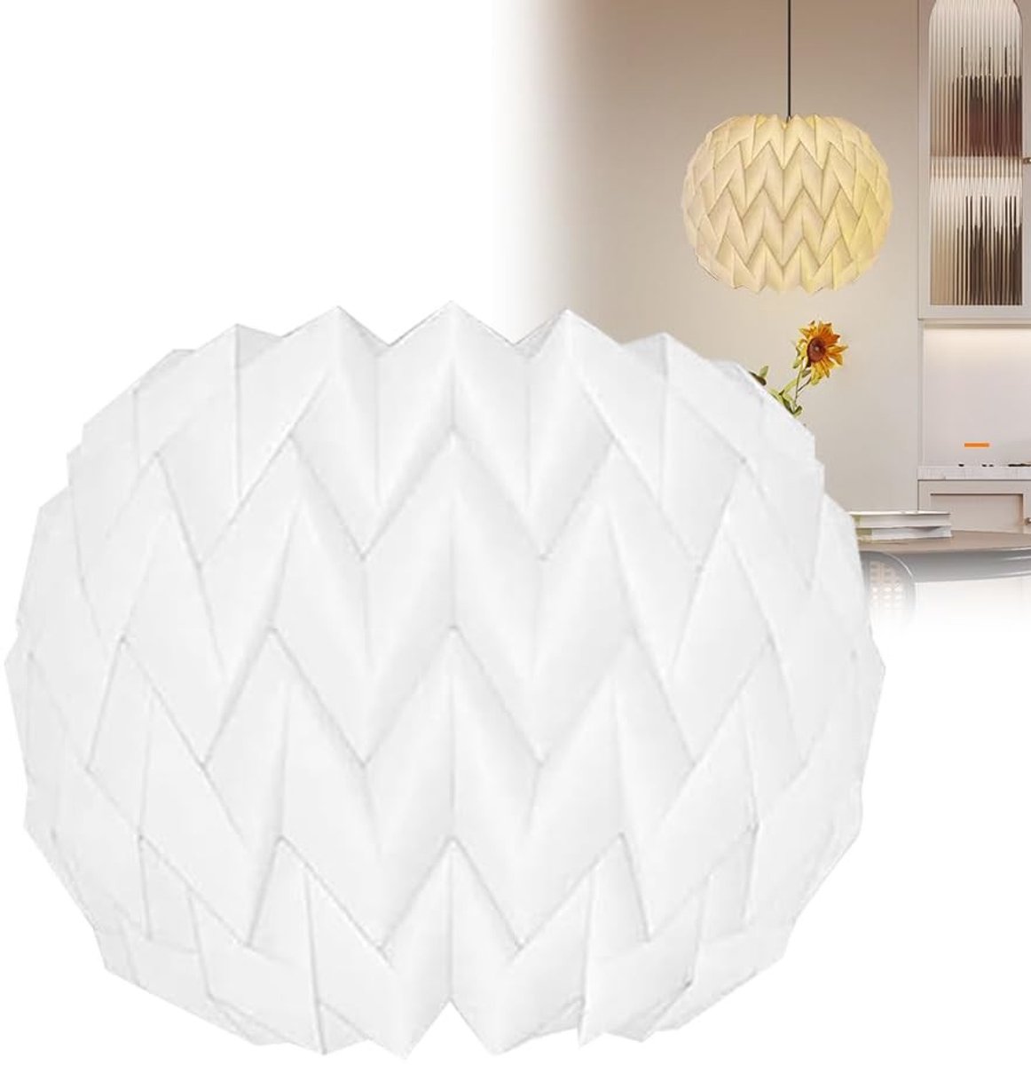 Omgoods - Decoratieve Papieren Lampenkap met Origami Ontwerp