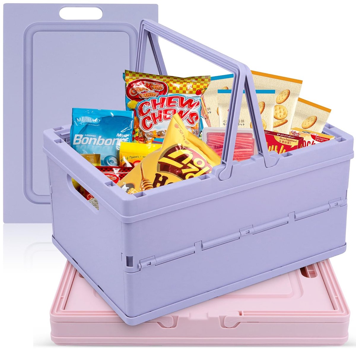 Omgoods - Set van 2 Vouwbare Opbergdozen met Handvatten