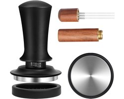 Omgoods - Espresso Tamper Set met Walnoot Handvat