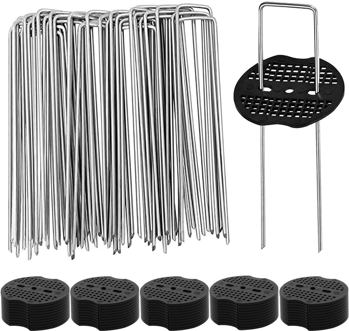 Omgoods - Set van 50 U-vormige Grondankers van Staal