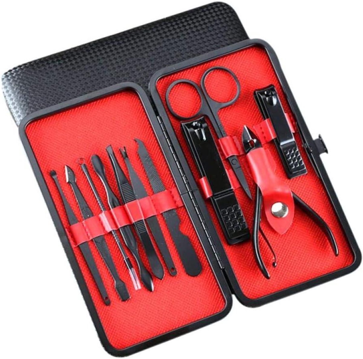 Nagelknipper Set - Manicure Set - Persoonlijke Verzorging - Roestvrij Staal - 7 Stuks - Rood