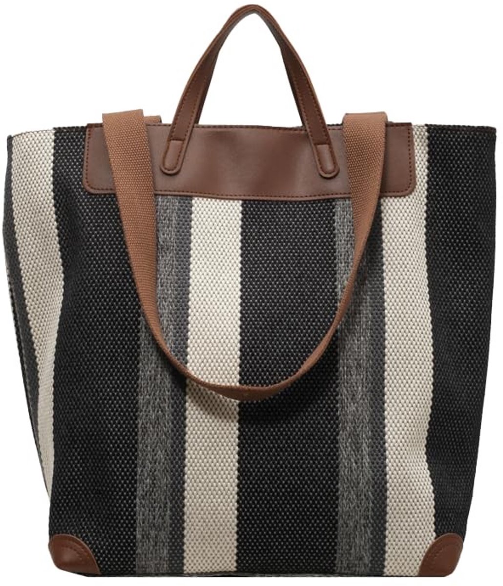 Omgoods - Grote Dames Tote Bag met Laptop Compartment en Ruimte voor Dagelijks Gebruik