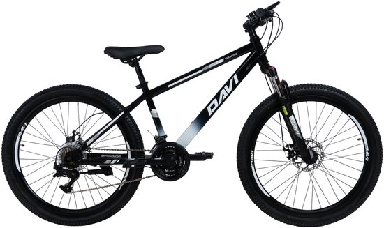 Davi Terrano – Mountainbike – 26 inch – 21 versnellingen – Schijfremmen – Voorvork met vering – Zwart/Wit — afbeelding 2