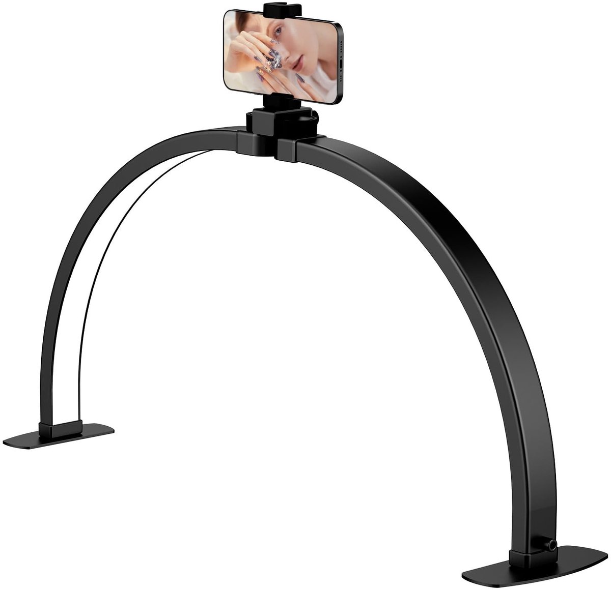 Omgoods - Half Moon LED Lamp voor Nagelstyling met Telefoonhouder