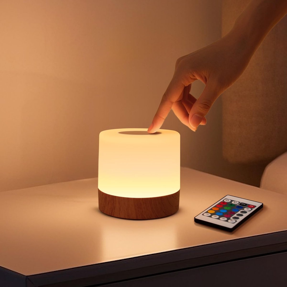 Omgoods - LED Bedlamp met Touch Dimming en 13 Kleuren