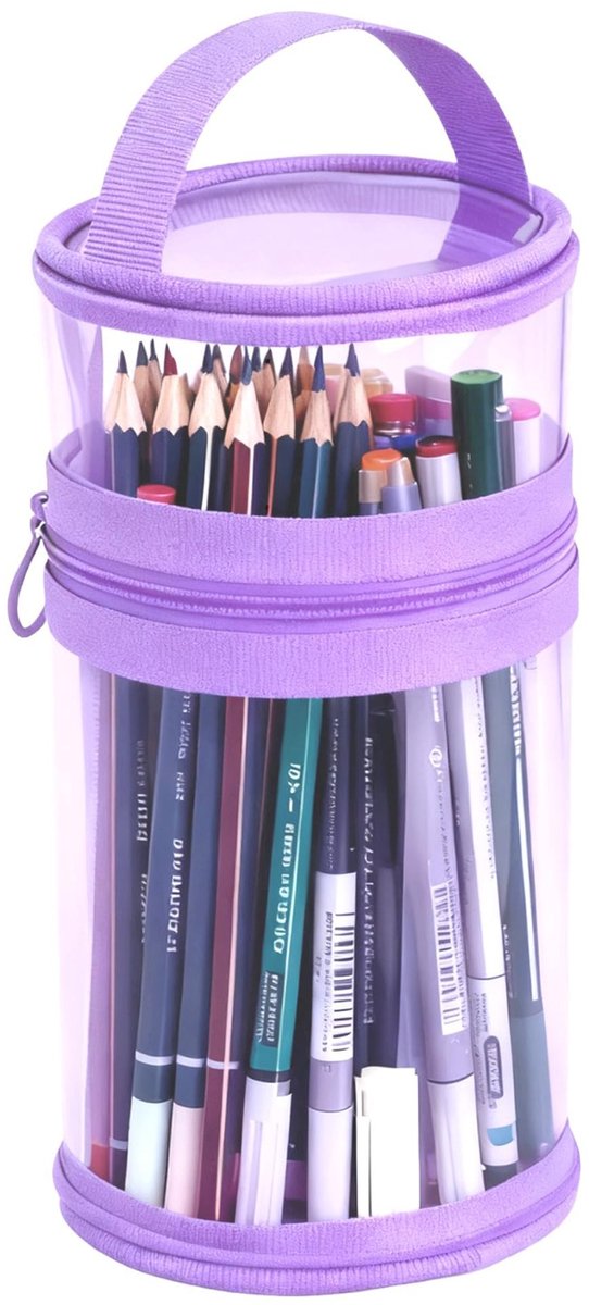 Omgoods - Transparante PVC Pennenzak met Rits voor Make-up en Kantoor