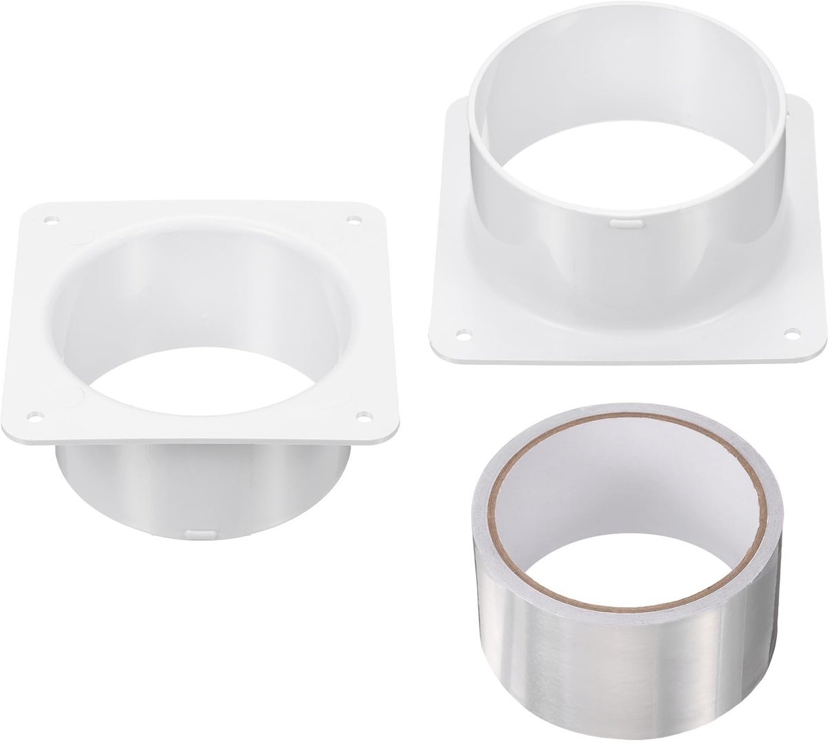 Omgoods - 10,5 cm Kanaalconnector Flens - 2 Stuks voor Ventilatie