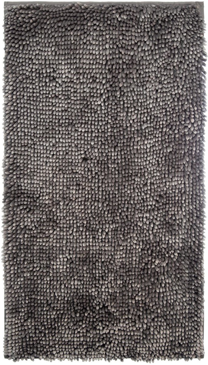 Omgoods - Luxe Chenille Badmat 50x90 cm in Zilvergrijs