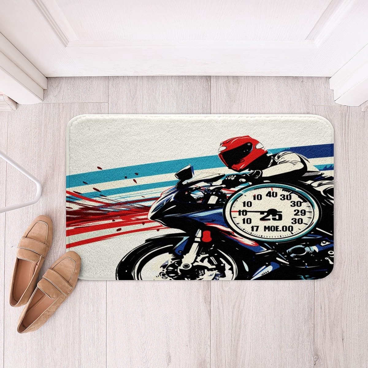 Omgoods - 3D Geprinte Badmat voor Motocross Liefhebbers 50 x 70 cm