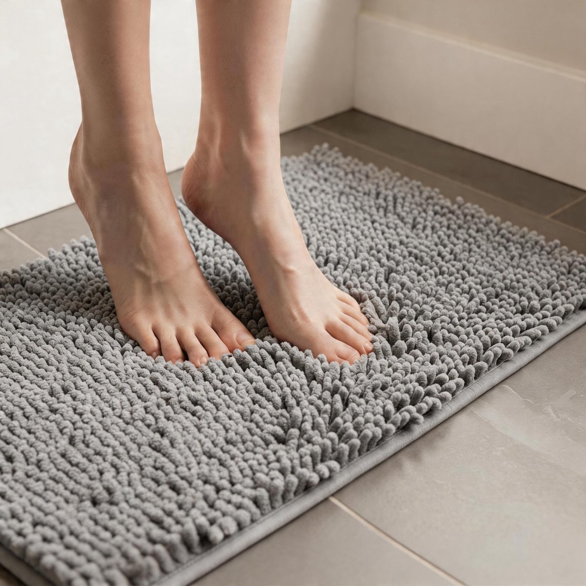 Omgoods - Luxe Chenille Badmat, Antislip en Absorberend (90 x 60 cm)