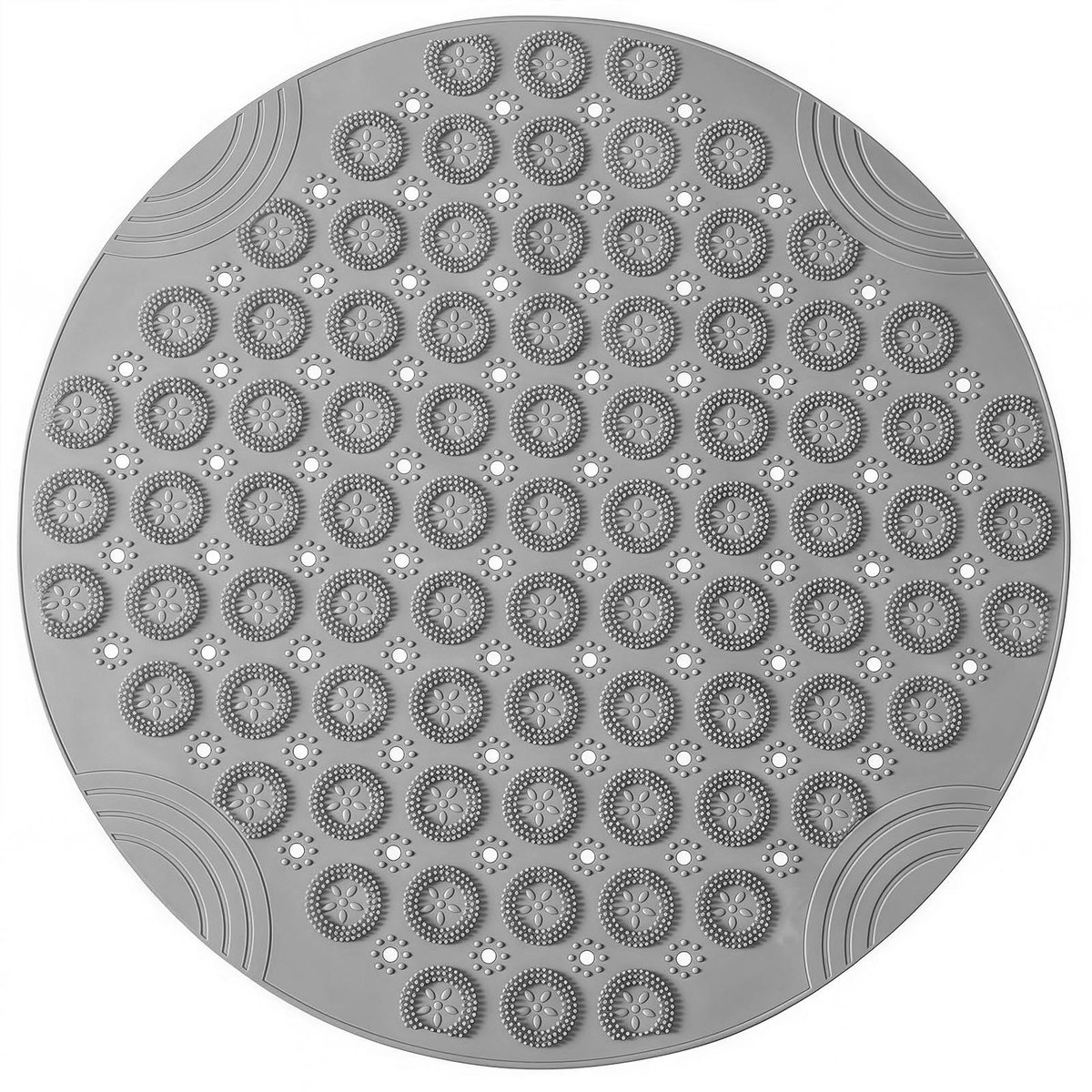 Omgoods - Ronde Antislip Douchemats met Massagefunctie 55cm