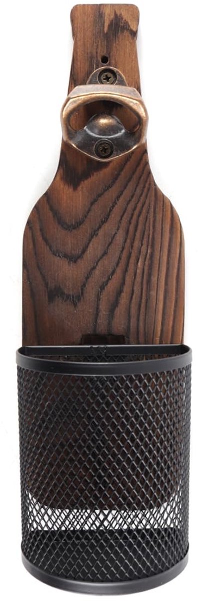 Omgoods - Wandflesopener met Catcher voor Bierliefhebbers