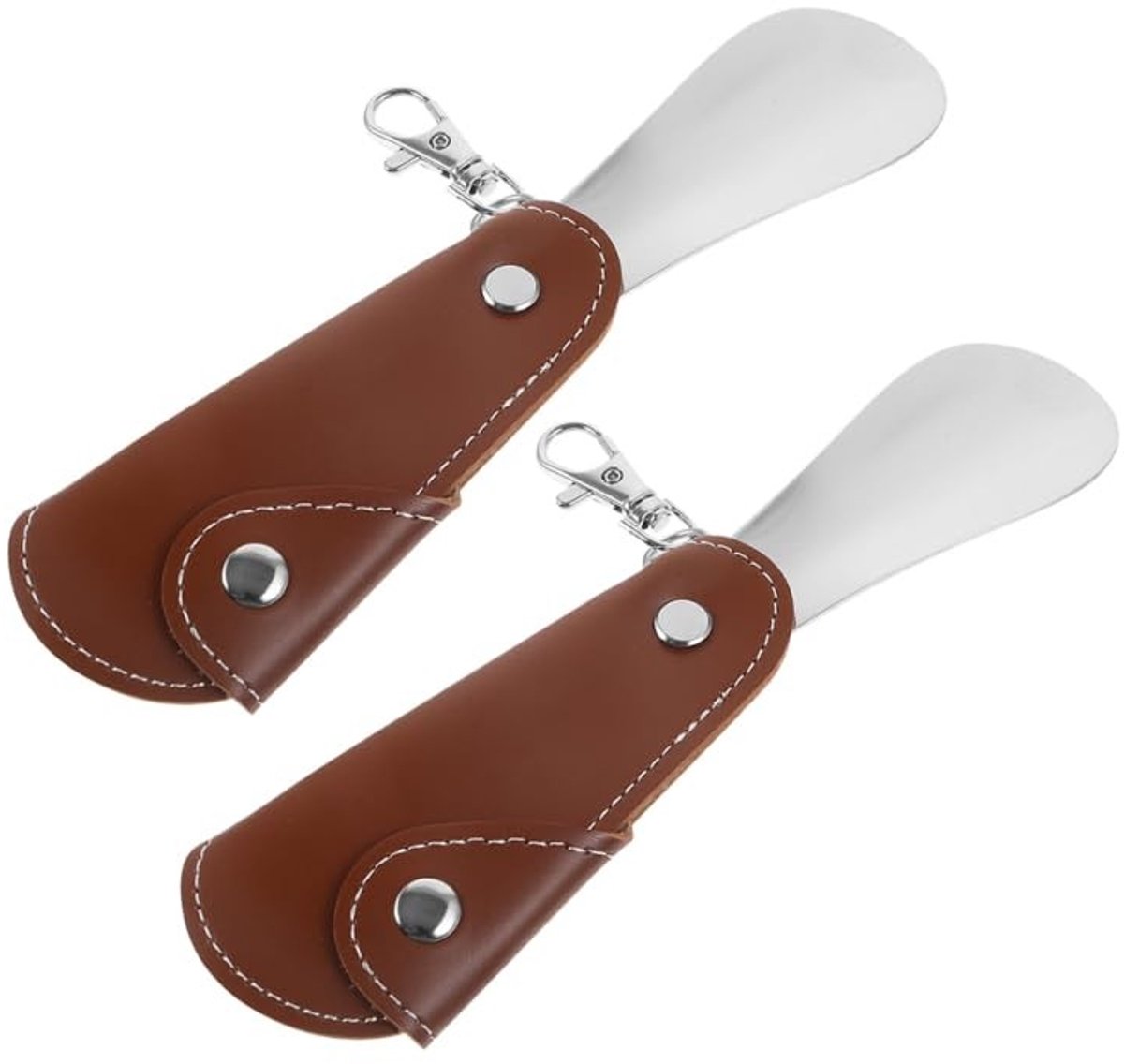 Omgoods- Schoenlepel Lichtgewicht - Inklapbaar - Roestvrij Staal - Sleutelhanger - Schoenhulp - Voor Senioren en Zwangere Vrouwen