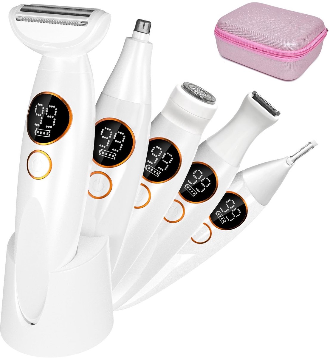 Omgoods - Draadloze Vrouwen Elektrische Scheermes met 5-in-1 Functies