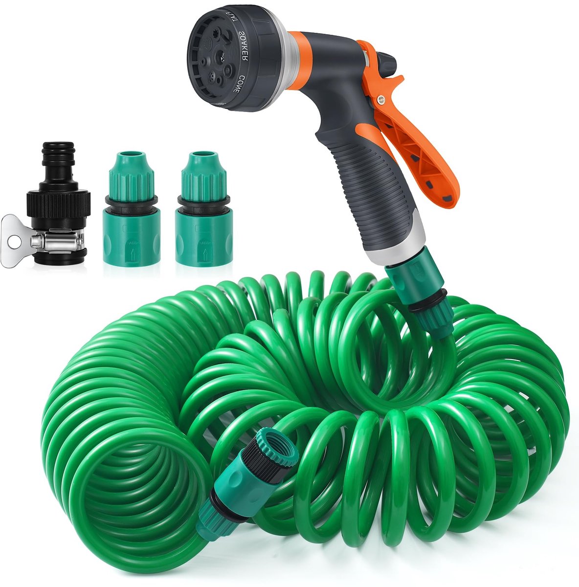 Omgoods - Flexibele Tuinslang 15 m met 8 Functies en Tuinspuitkop
