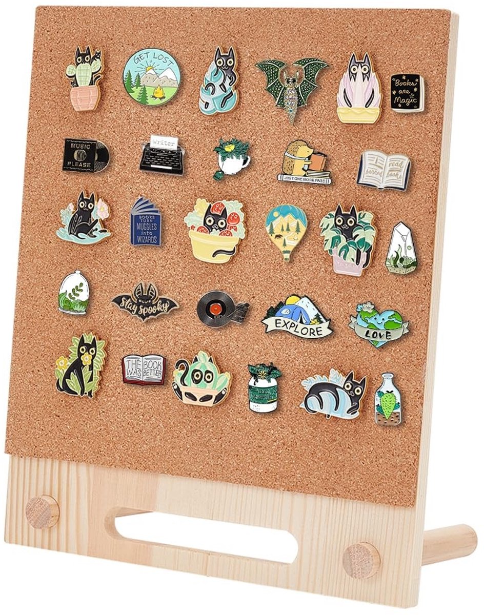 Omgoods- Kurk Prikbord 24,8 x 20,8 cm - Rechthoekig - Bureau-display - Decoratie voor Kantoor/Thuis - Natuurlijk Kurk - Kwaliteitsmateriaal