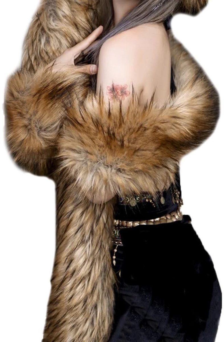 Omgoods - Lange Faux Fur Sjaal 180 cm voor Dames