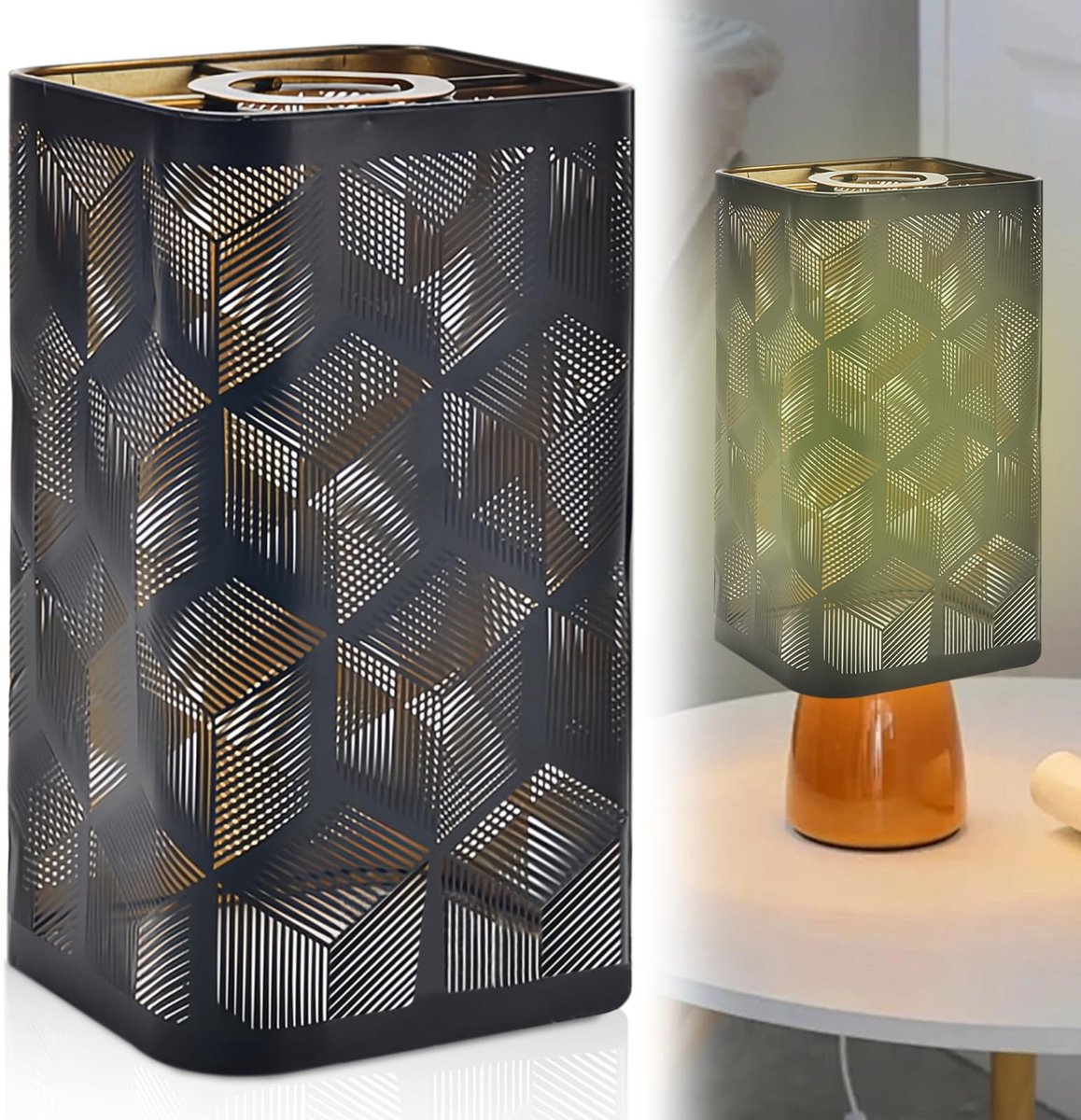 Omgoods - Retro Metalen Lampenkap met Bloemenpatroon
