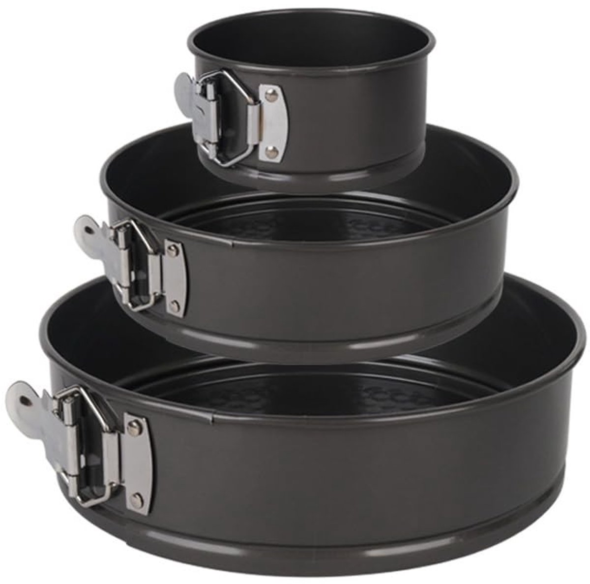 Omgoods - Set van 3 Ronde Bakvormen - 4, 7 en 9 Inch Anti-aanbak Springvormen