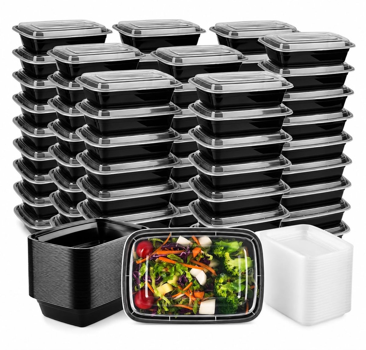 Omgoods - BPA-vrije Maaltijd Prep Containers met Deksel, Set van 25 Stuks