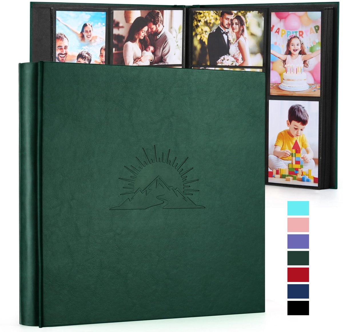 Omgoods - Fotoalbum 6x4 met 600 Pouches, Luxe Leren Kaft
