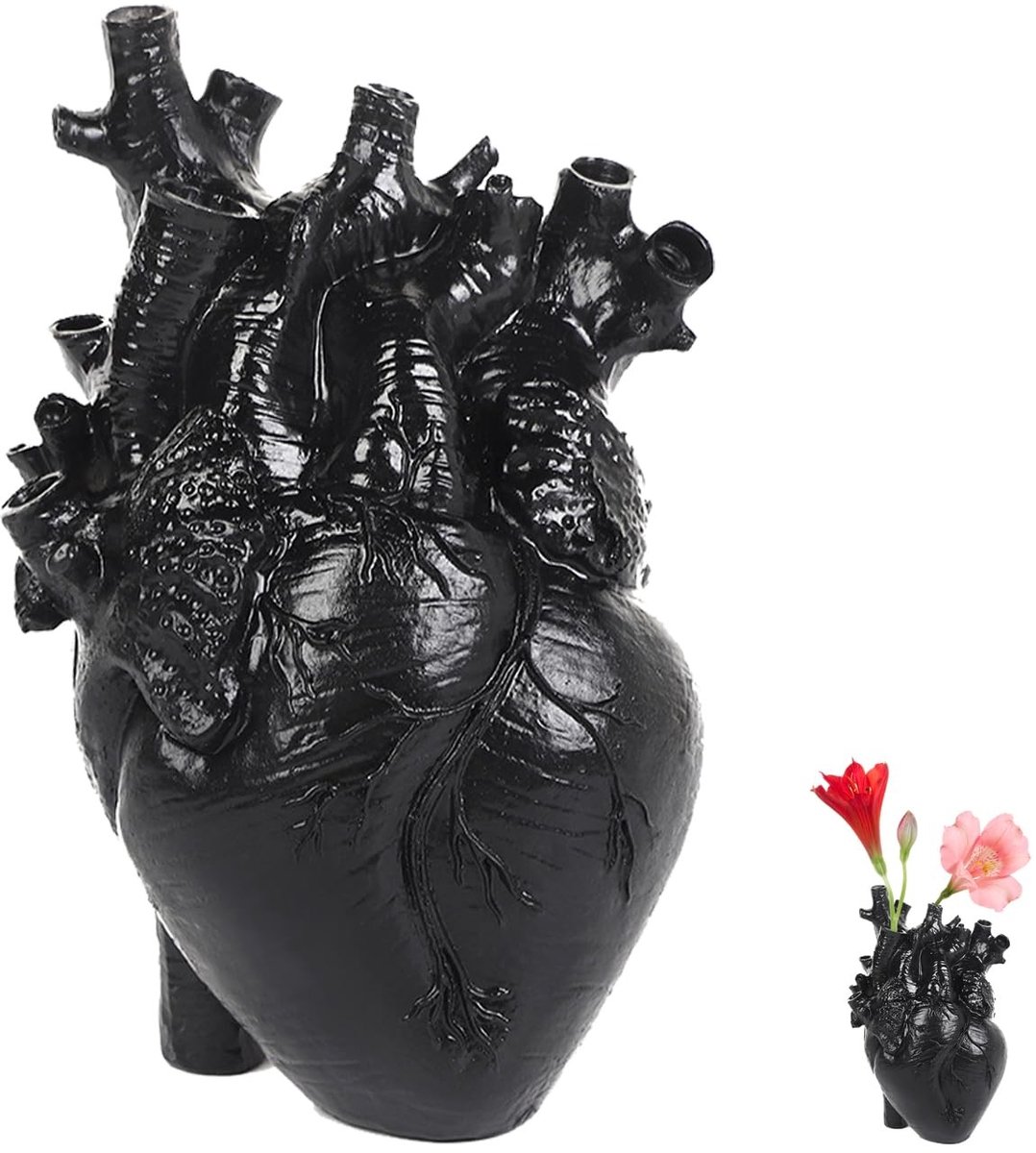 Anatomisch Hart Vaas voor Bloemen, Hartvormige Decoratieve Vaas, Kunstbloemen Vaas voor Hu decoration en Cadeaus