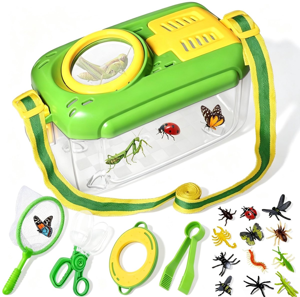 Omgoods - Verkenningsset voor Kinderen met 17 Insecten en Vergrootglas