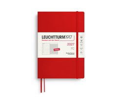 Leuchtturm1917 - 2027 Weekly Planner & Notebook - A5 Medium 15x21cm - cherry - softcover