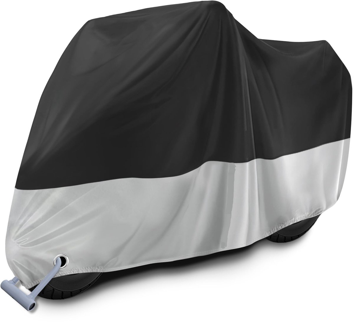 Omgoods - Motorfiets Afdekzeil 190T Waterdicht met Slotgat XXL 245 x 105 x 125 cm