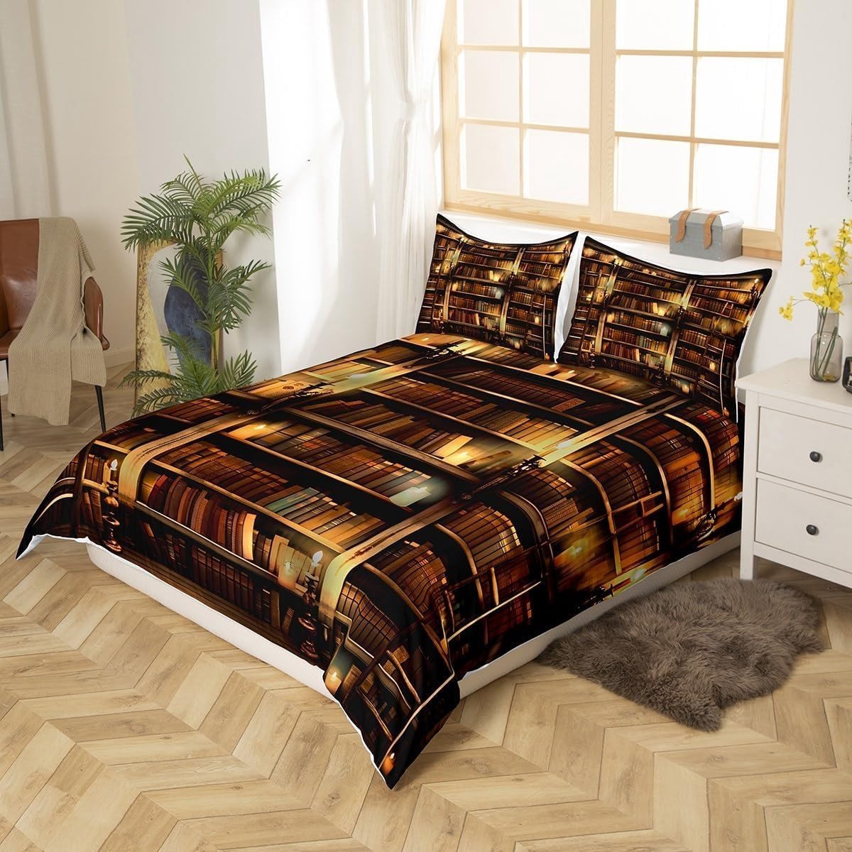 Omgoods - Vintage Boekenplank Duvet Cover Set
