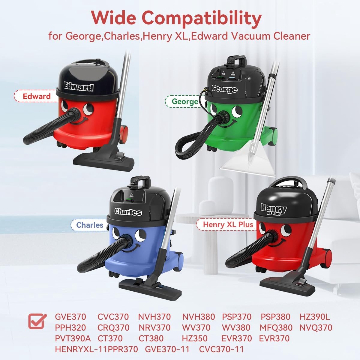 Omgoods - 10 Pack Stofzuigerzakken voor Henry XL en Hoover - 5 Laags Microvezel Filtratie