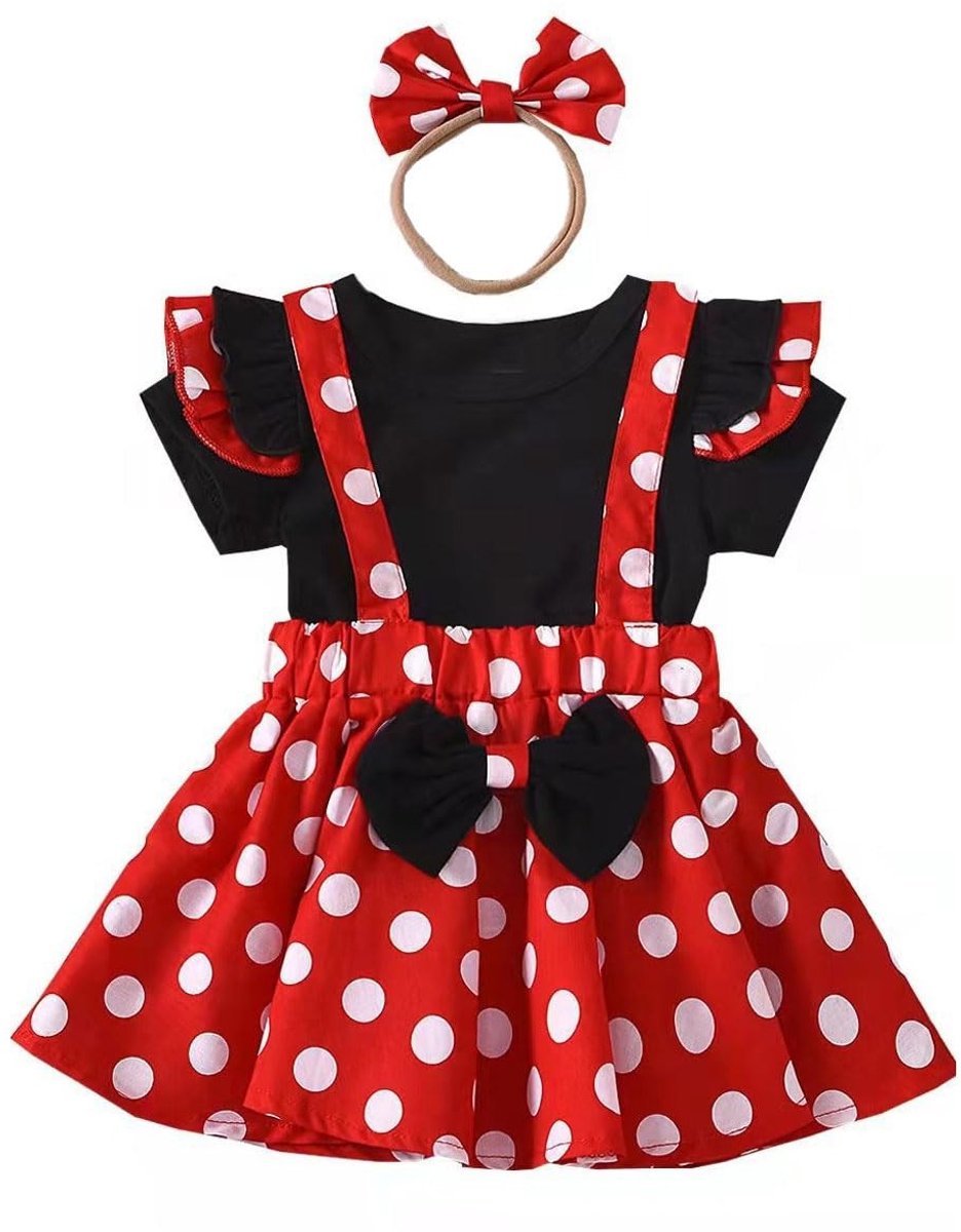 Omgoods - Kledingset voor Baby Meisjes met Rimpels en Rok