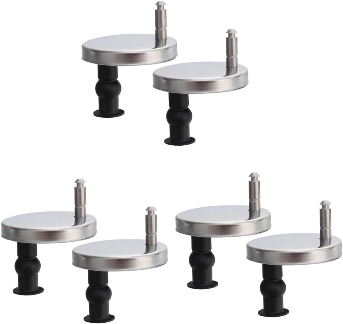 Toiletbril Bevestigingen - Toiletbril Scharnieren - Toilet Reparatie - Eenvoudige Vervanging - Universeel - Zilver