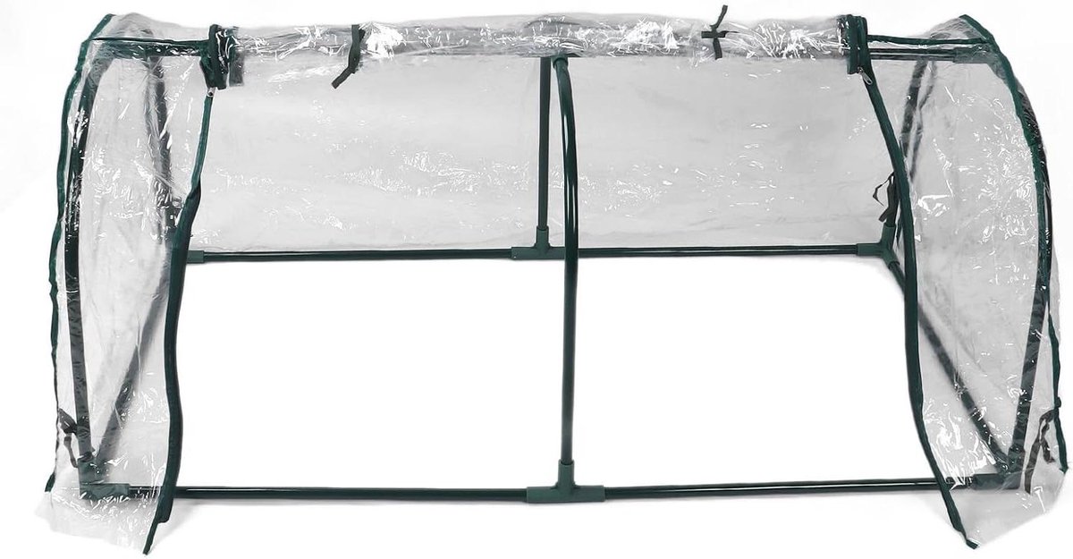 Mini Tuinkas - Plantenkas Beschermingstent - Planten Kweken - Duurzame Metalen Structuur - 120 x 60 x 48 cm - Transparant