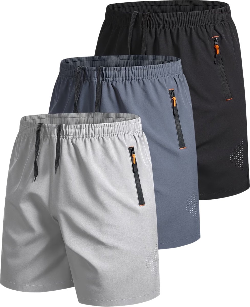 Currero Korte Broek Heren Golfbroek Spijkerbroek met Zakken Volwassenen Jongens Shorts + Donkergrijs Zwart