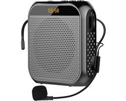 Draagbare Stemversterker - Microfoon Speaker - Lesgeven Presenteren - Krachtige Kristalheldere Klank - 8 Watt - Zwart